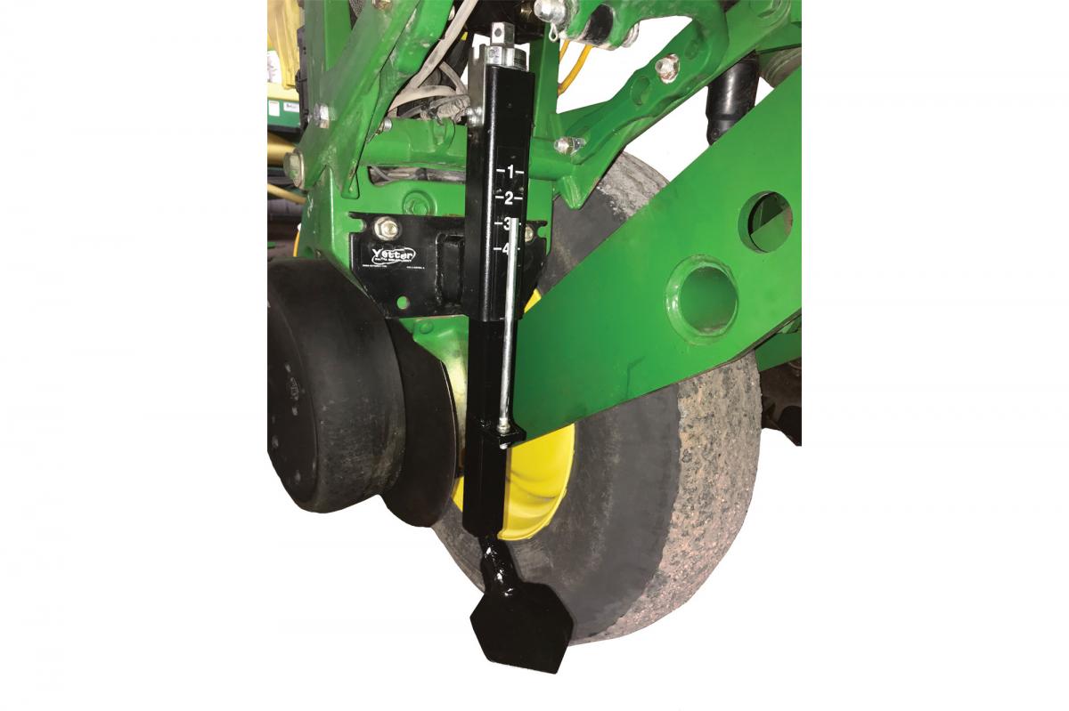 The ReSweep from Yetter installed on a planter.